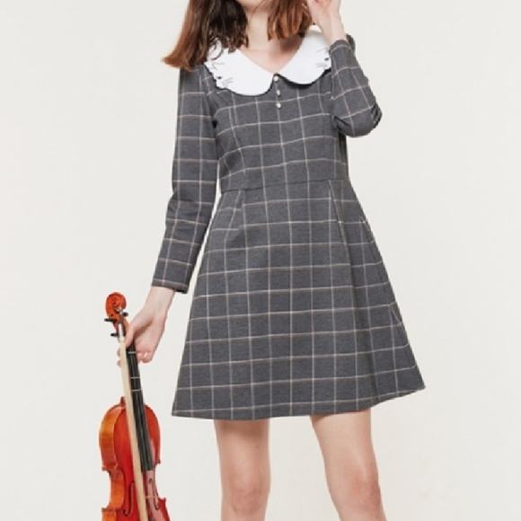 Kitty Grey Dress size L - Picture 14 of 15